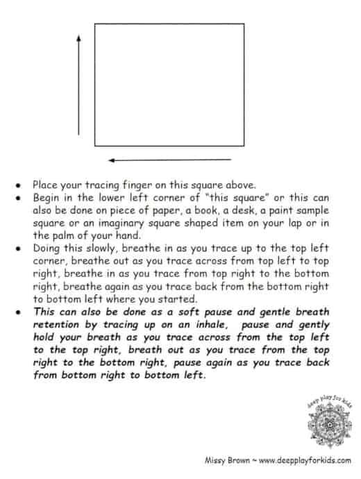 breathing exercises for kids- Square Breath